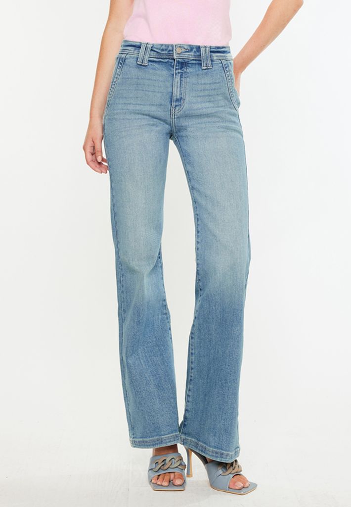 KanCan™ High Rise Slant Pocket Flare Jean